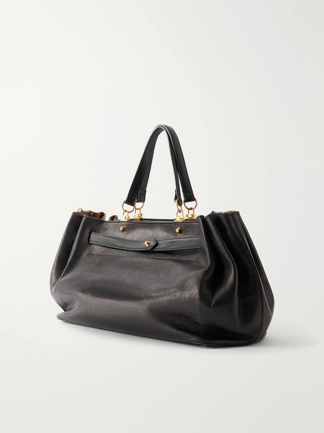 Fan Medium Leather Tote