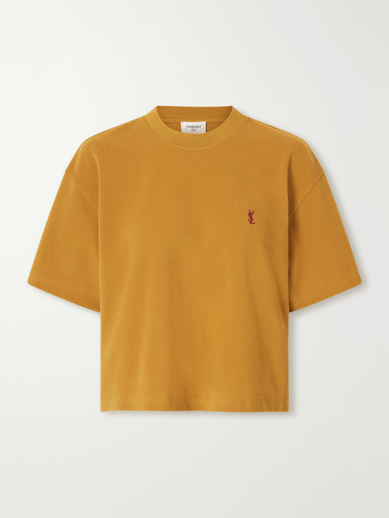 Cassandre-Embroidered Cotton-Piqué T-Shirt
