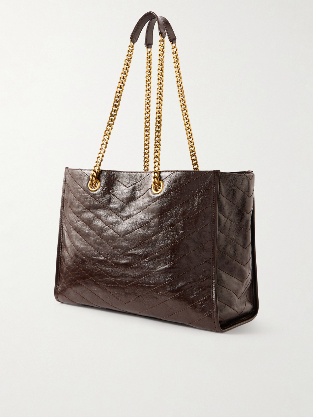 Niki Crinkled-Leather Tote