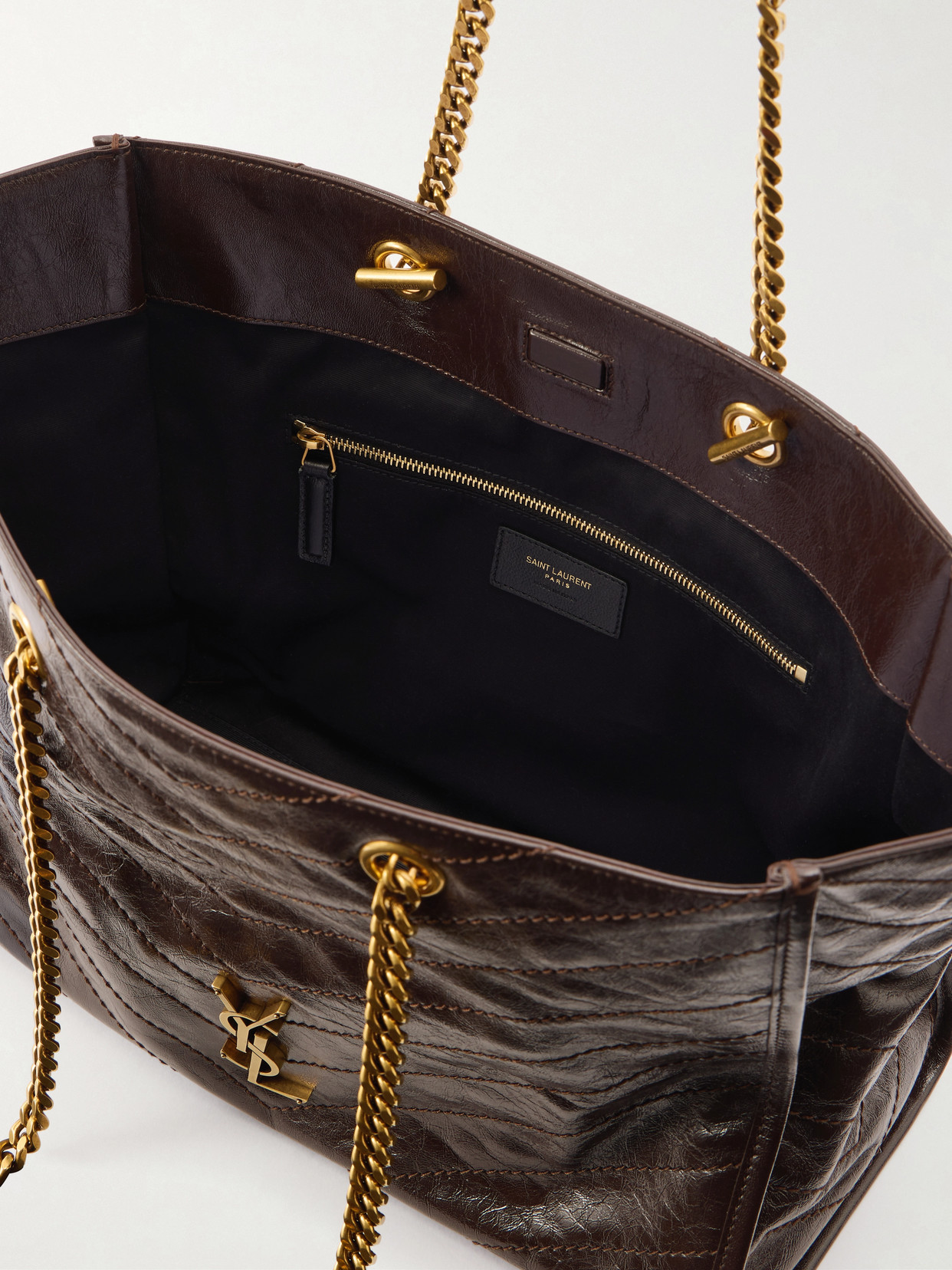 Niki Crinkled-Leather Tote