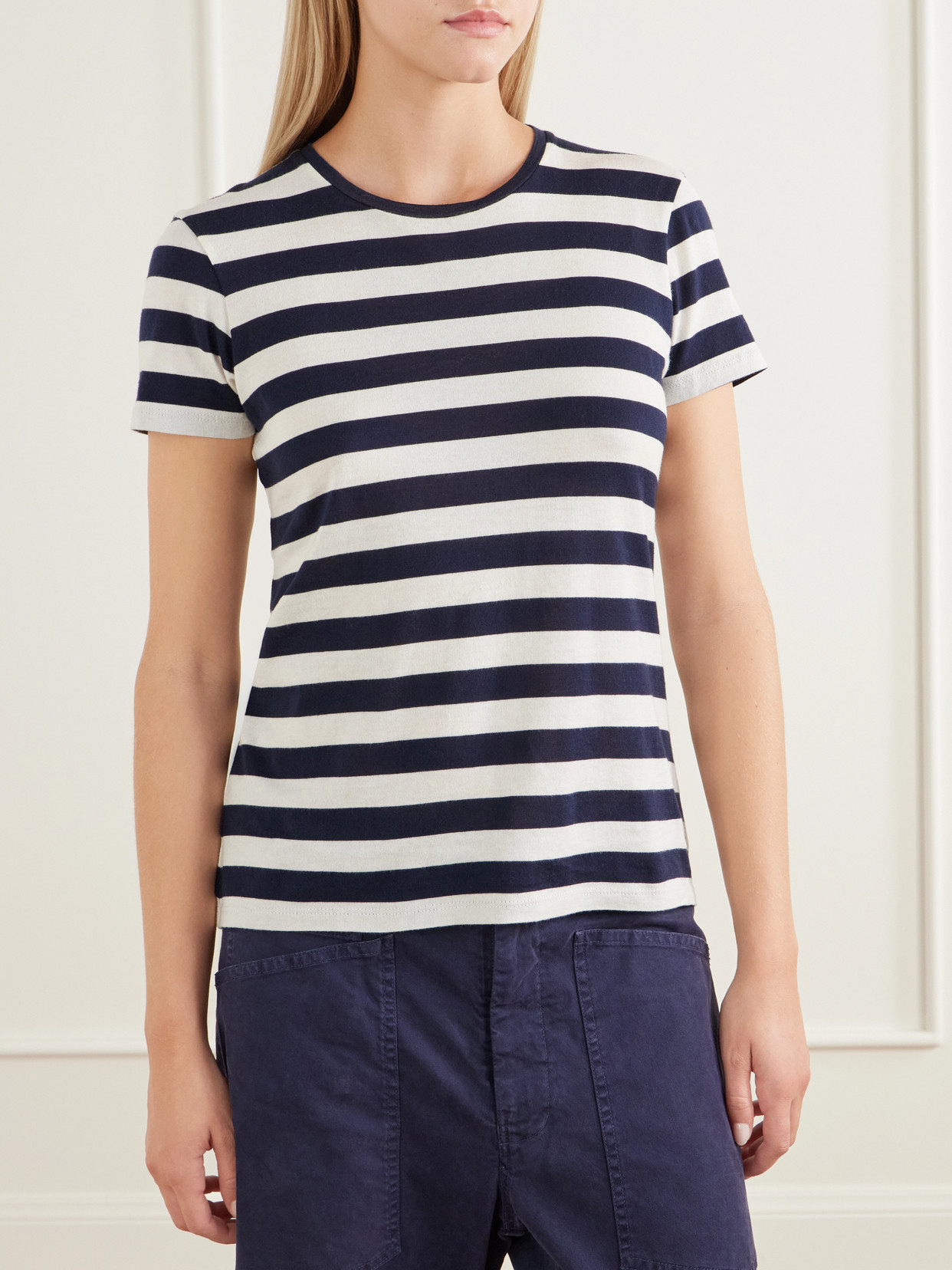Striped Cotton-Jersey T-Shirt