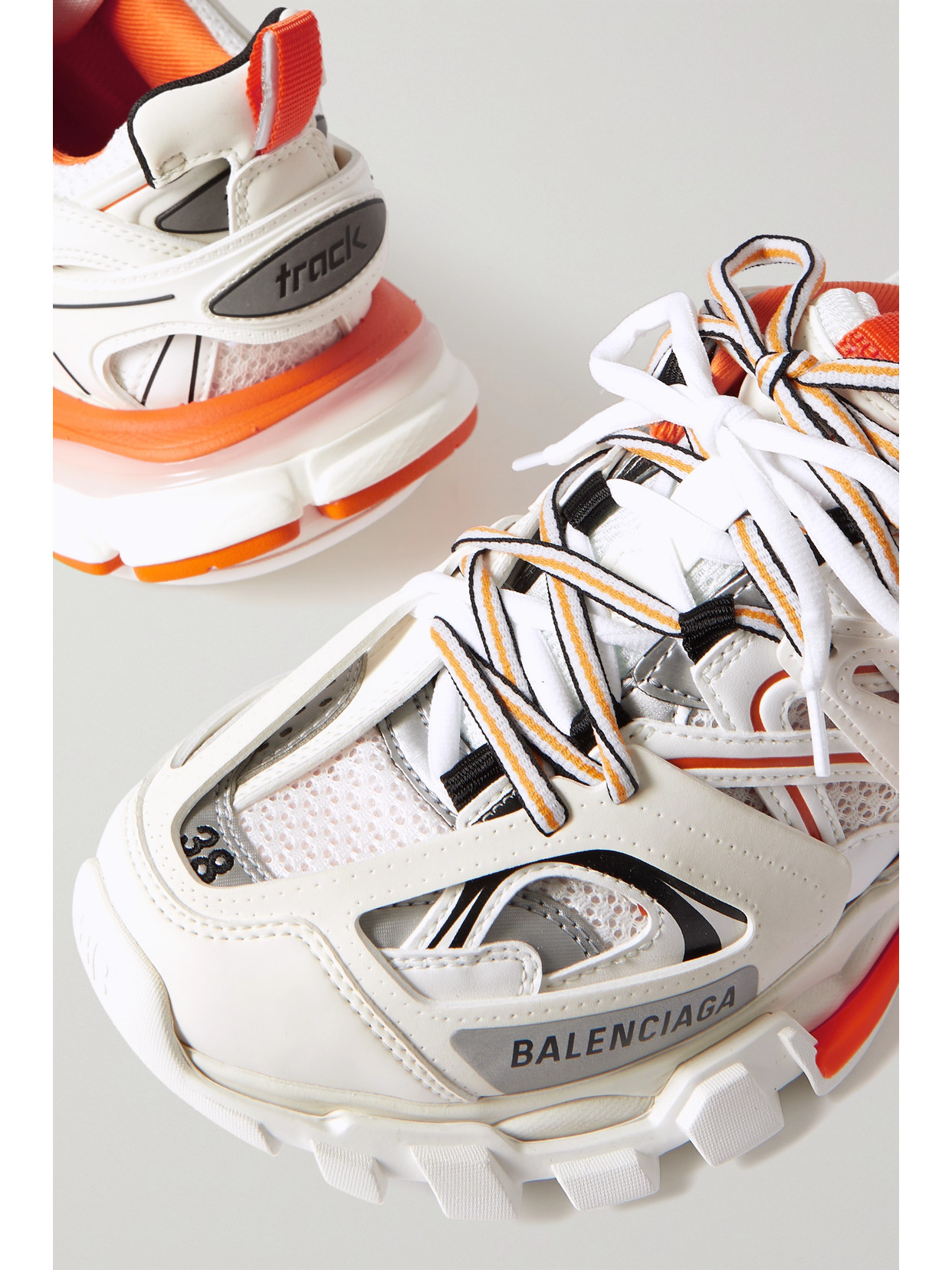 Track Logo-Detailed Mesh And Rubber Sneakers