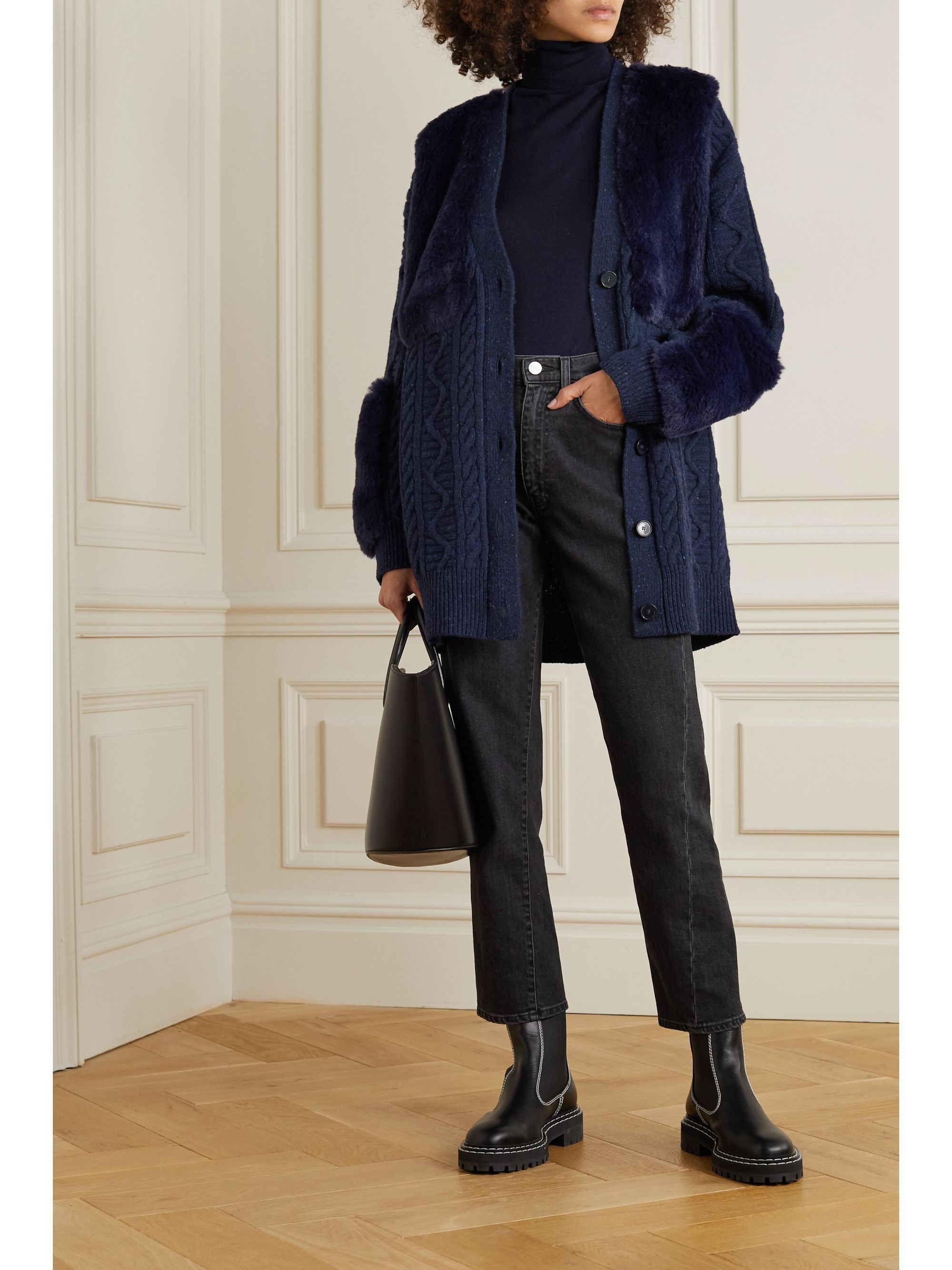 stella mccartney fur cardigan